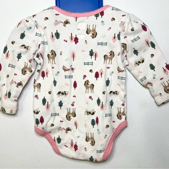 John Deere horses and farm animals baby bodysuit - Picture 2 of 4